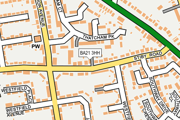 BA21 3HH map - OS OpenMap – Local (Ordnance Survey)