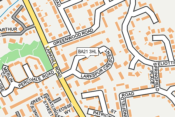 BA21 3HL map - OS OpenMap – Local (Ordnance Survey)