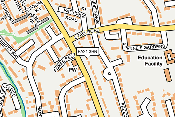 BA21 3HN map - OS OpenMap – Local (Ordnance Survey)