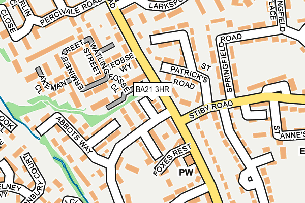 BA21 3HR map - OS OpenMap – Local (Ordnance Survey)