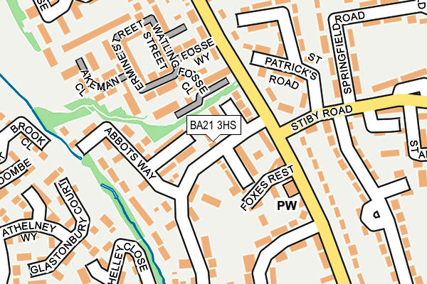 BA21 3HS map - OS OpenMap – Local (Ordnance Survey)
