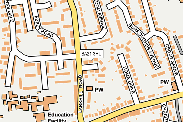 BA21 3HU map - OS OpenMap – Local (Ordnance Survey)