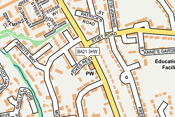 BA21 3HW map - OS OpenMap – Local (Ordnance Survey)