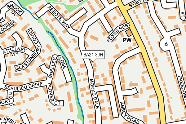 BA21 3JH map - OS OpenMap – Local (Ordnance Survey)