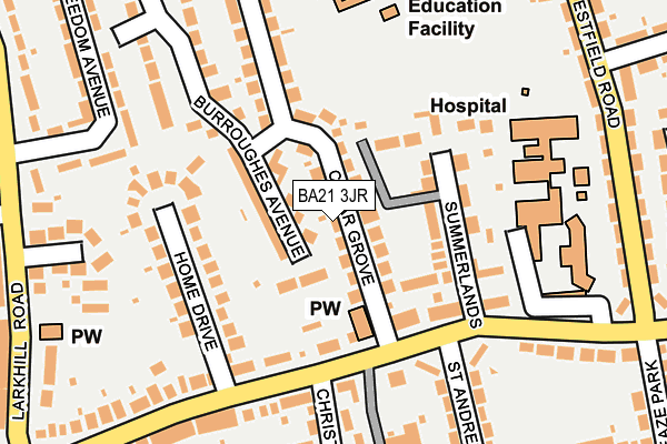 BA21 3JR map - OS OpenMap – Local (Ordnance Survey)