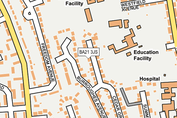 BA21 3JS map - OS OpenMap – Local (Ordnance Survey)