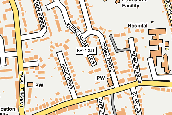 BA21 3JT map - OS OpenMap – Local (Ordnance Survey)