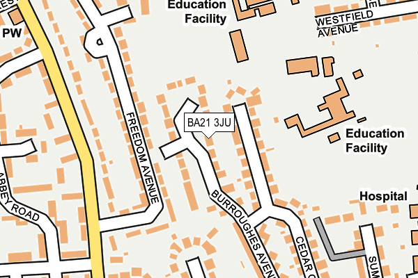 BA21 3JU map - OS OpenMap – Local (Ordnance Survey)