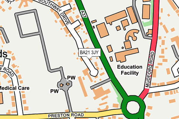 BA21 3JY map - OS OpenMap – Local (Ordnance Survey)