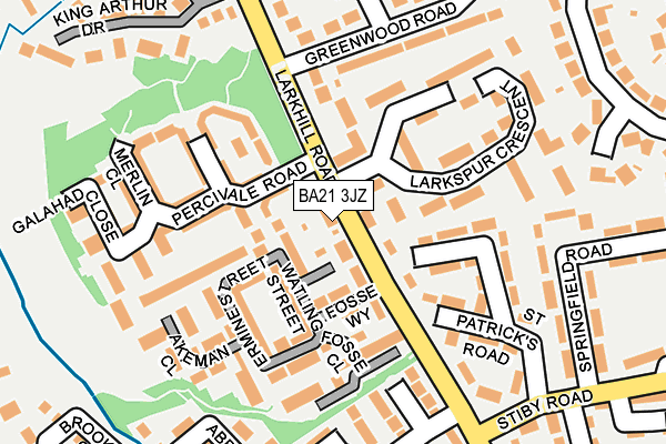 BA21 3JZ map - OS OpenMap – Local (Ordnance Survey)