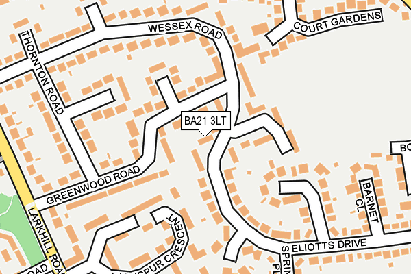 BA21 3LT map - OS OpenMap – Local (Ordnance Survey)