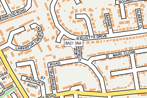 BA21 3NA map - OS OpenMap – Local (Ordnance Survey)