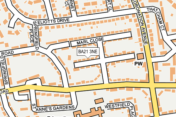 BA21 3NE map - OS OpenMap – Local (Ordnance Survey)