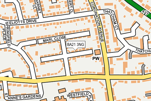 BA21 3NG map - OS OpenMap – Local (Ordnance Survey)