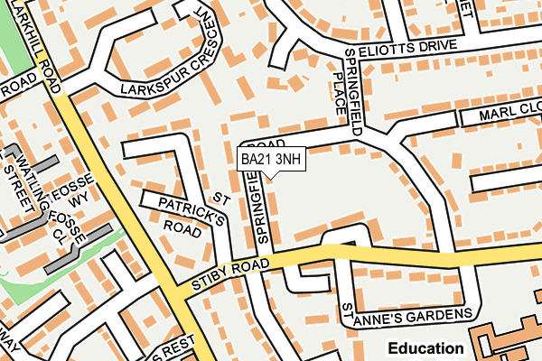 BA21 3NH map - OS OpenMap – Local (Ordnance Survey)