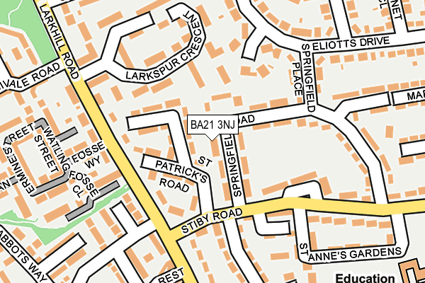 BA21 3NJ map - OS OpenMap – Local (Ordnance Survey)