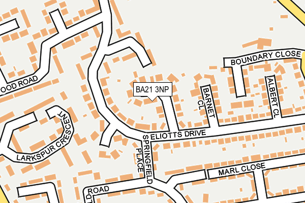 BA21 3NP map - OS OpenMap – Local (Ordnance Survey)