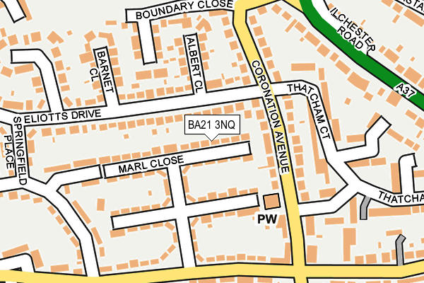 BA21 3NQ map - OS OpenMap – Local (Ordnance Survey)