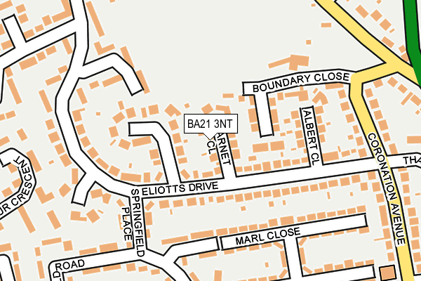 BA21 3NT map - OS OpenMap – Local (Ordnance Survey)