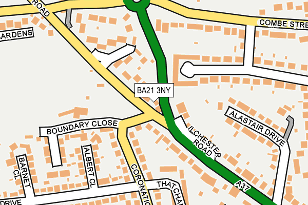 BA21 3NY map - OS OpenMap – Local (Ordnance Survey)