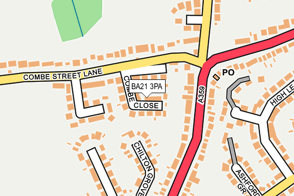 BA21 3PA map - OS OpenMap – Local (Ordnance Survey)