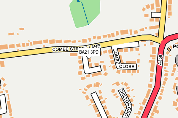 BA21 3PD map - OS OpenMap – Local (Ordnance Survey)