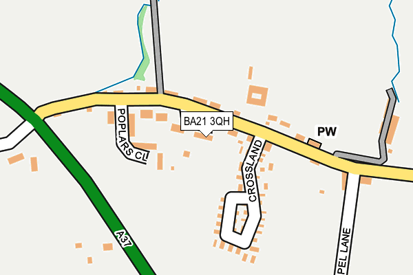 BA21 3QH map - OS OpenMap – Local (Ordnance Survey)