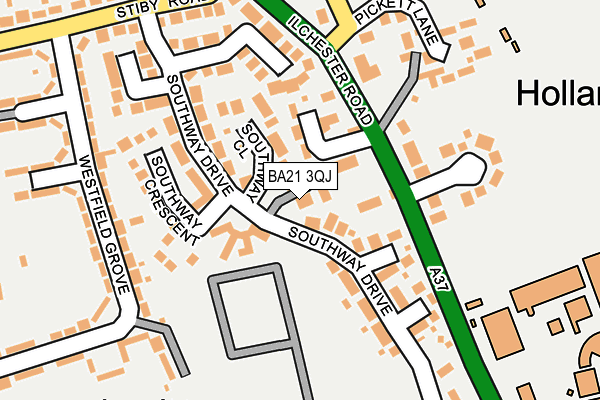 BA21 3QJ map - OS OpenMap – Local (Ordnance Survey)