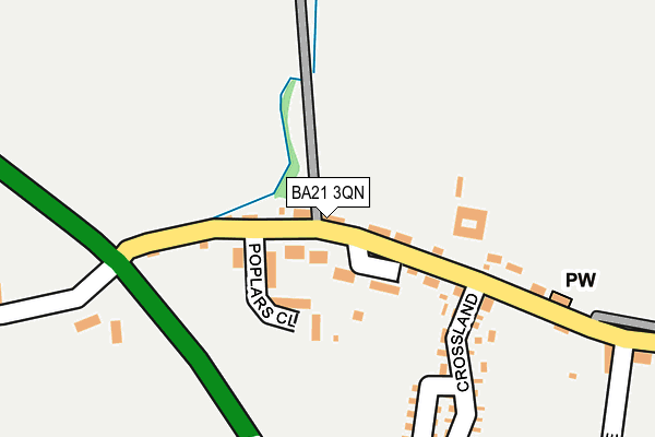 BA21 3QN map - OS OpenMap – Local (Ordnance Survey)