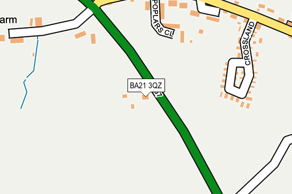 BA21 3QZ map - OS OpenMap – Local (Ordnance Survey)
