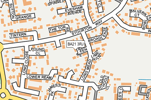 BA21 3RJ map - OS OpenMap – Local (Ordnance Survey)