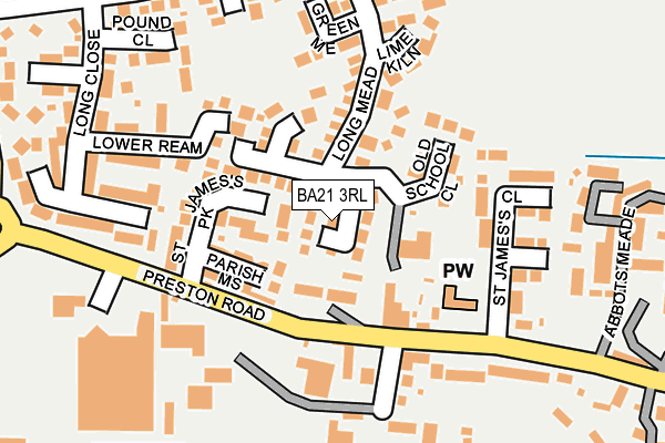 BA21 3RL map - OS OpenMap – Local (Ordnance Survey)