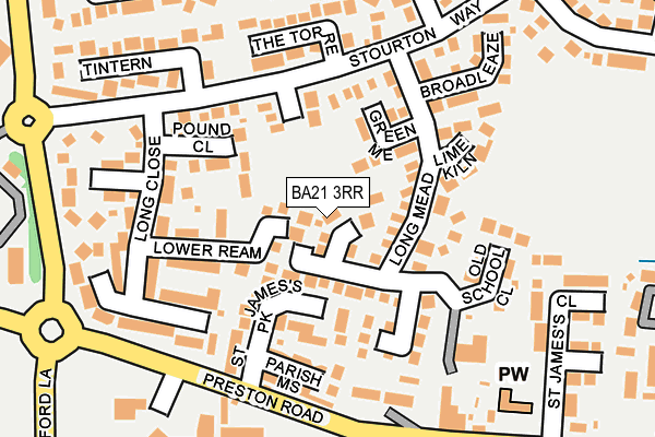 BA21 3RR map - OS OpenMap – Local (Ordnance Survey)
