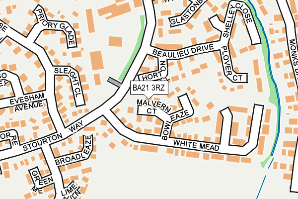 BA21 3RZ map - OS OpenMap – Local (Ordnance Survey)