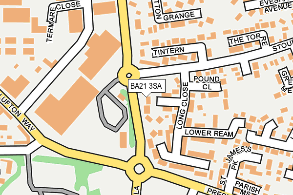 BA21 3SA map - OS OpenMap – Local (Ordnance Survey)