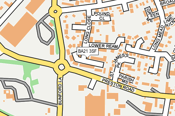 BA21 3SF map - OS OpenMap – Local (Ordnance Survey)