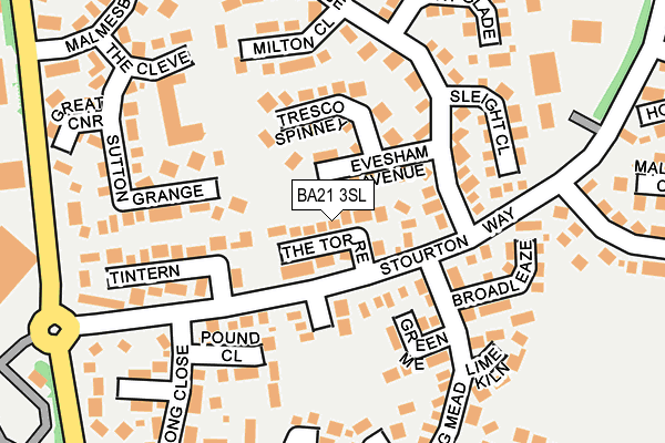 BA21 3SL map - OS OpenMap – Local (Ordnance Survey)