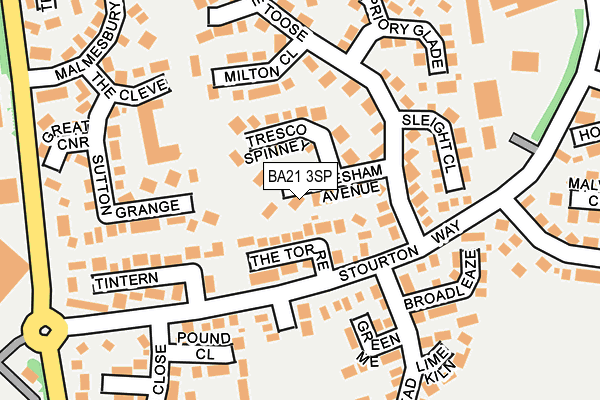 BA21 3SP map - OS OpenMap – Local (Ordnance Survey)