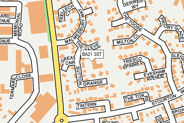 BA21 3ST map - OS OpenMap – Local (Ordnance Survey)