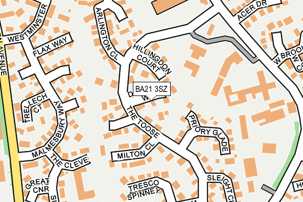 BA21 3SZ map - OS OpenMap – Local (Ordnance Survey)