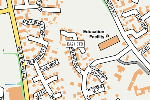 BA21 3TB map - OS OpenMap – Local (Ordnance Survey)