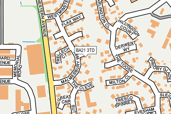 BA21 3TD map - OS OpenMap – Local (Ordnance Survey)