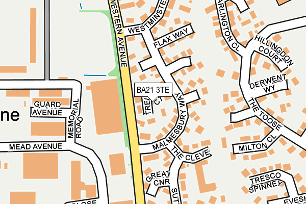 BA21 3TE map - OS OpenMap – Local (Ordnance Survey)