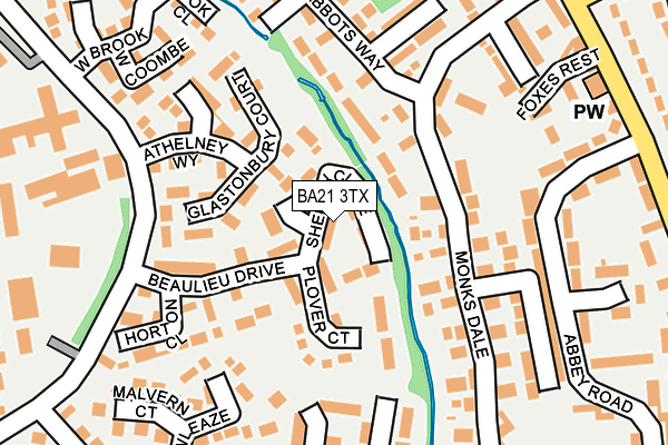 BA21 3TX map - OS OpenMap – Local (Ordnance Survey)