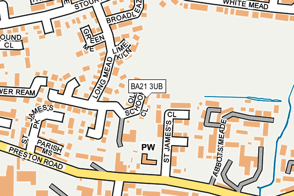 BA21 3UB map - OS OpenMap – Local (Ordnance Survey)