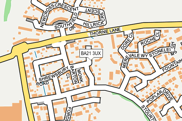 BA21 3UX map - OS OpenMap – Local (Ordnance Survey)
