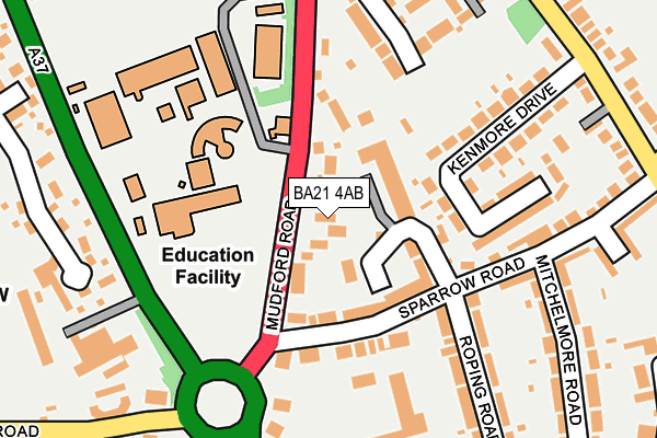 BA21 4AB map - OS OpenMap – Local (Ordnance Survey)