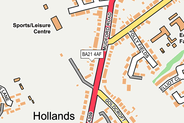 BA21 4AF map - OS OpenMap – Local (Ordnance Survey)