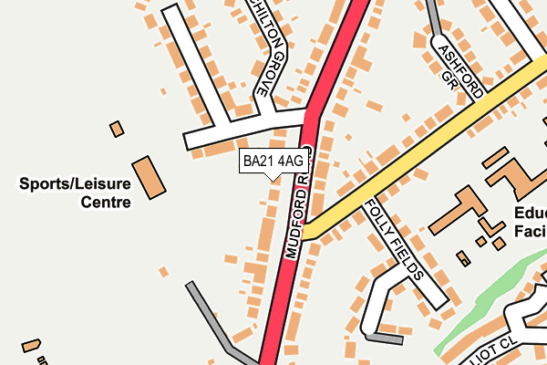 BA21 4AG map - OS OpenMap – Local (Ordnance Survey)