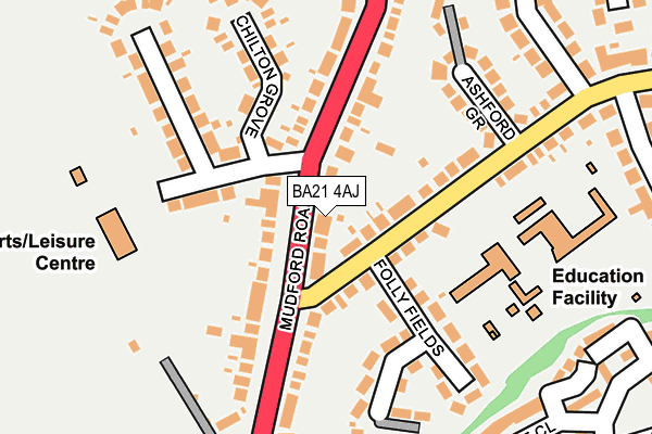 BA21 4AJ map - OS OpenMap – Local (Ordnance Survey)
